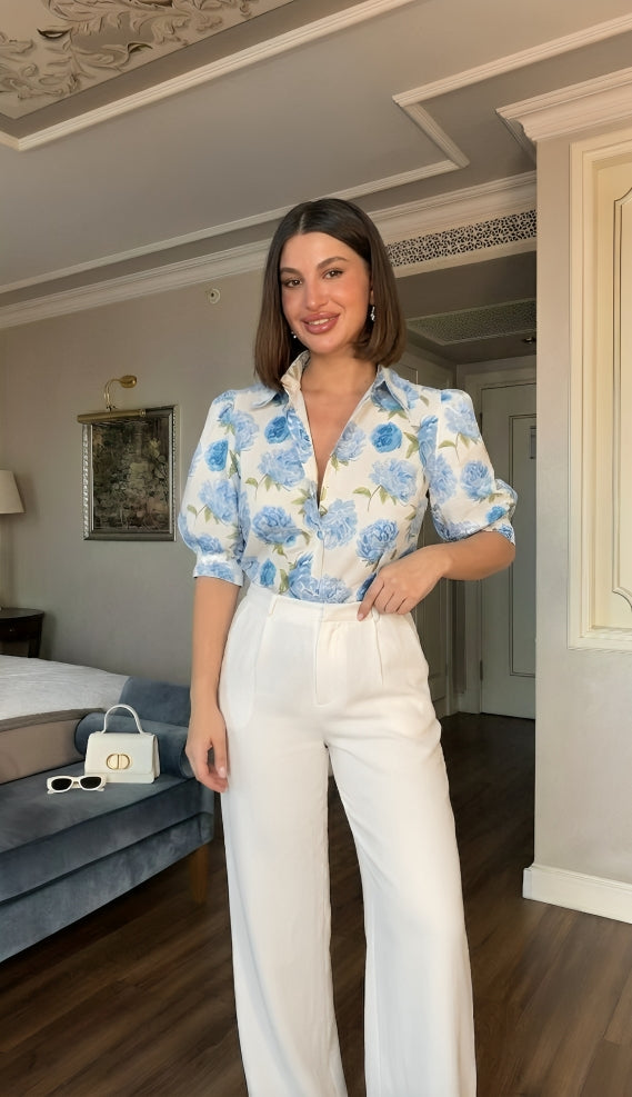 Chemise Blue Blossom