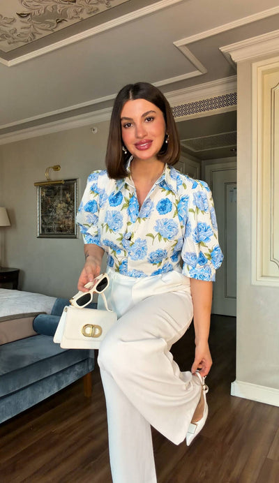 Chemise Blue Blossom