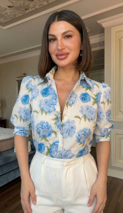 Chemise Blue Blossom