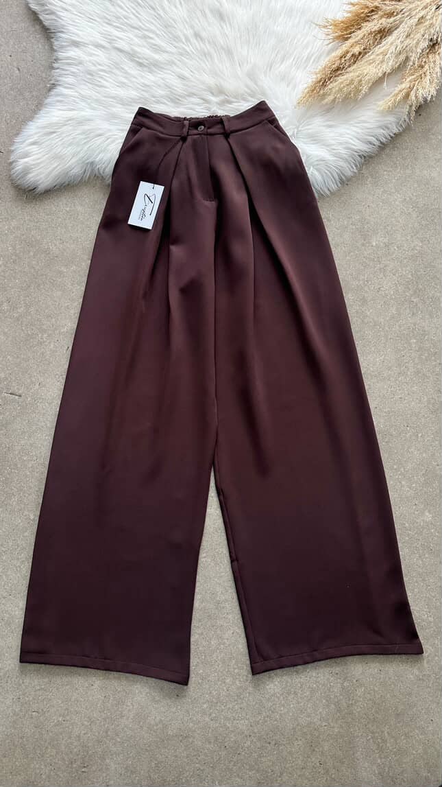 Pantalon Wide Leg Taille Haute