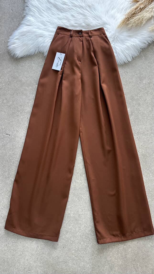 Pantalon Wide Leg Taille Haute