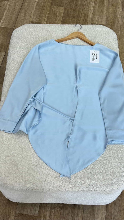 Chemise Satinée Drapée Portefeuille