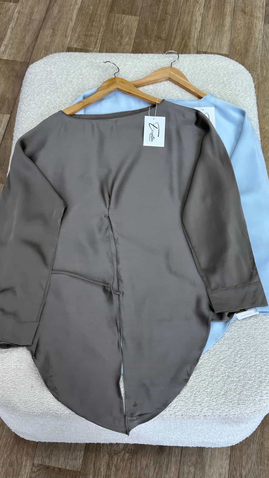 Chemise Satinée Drapée Portefeuille