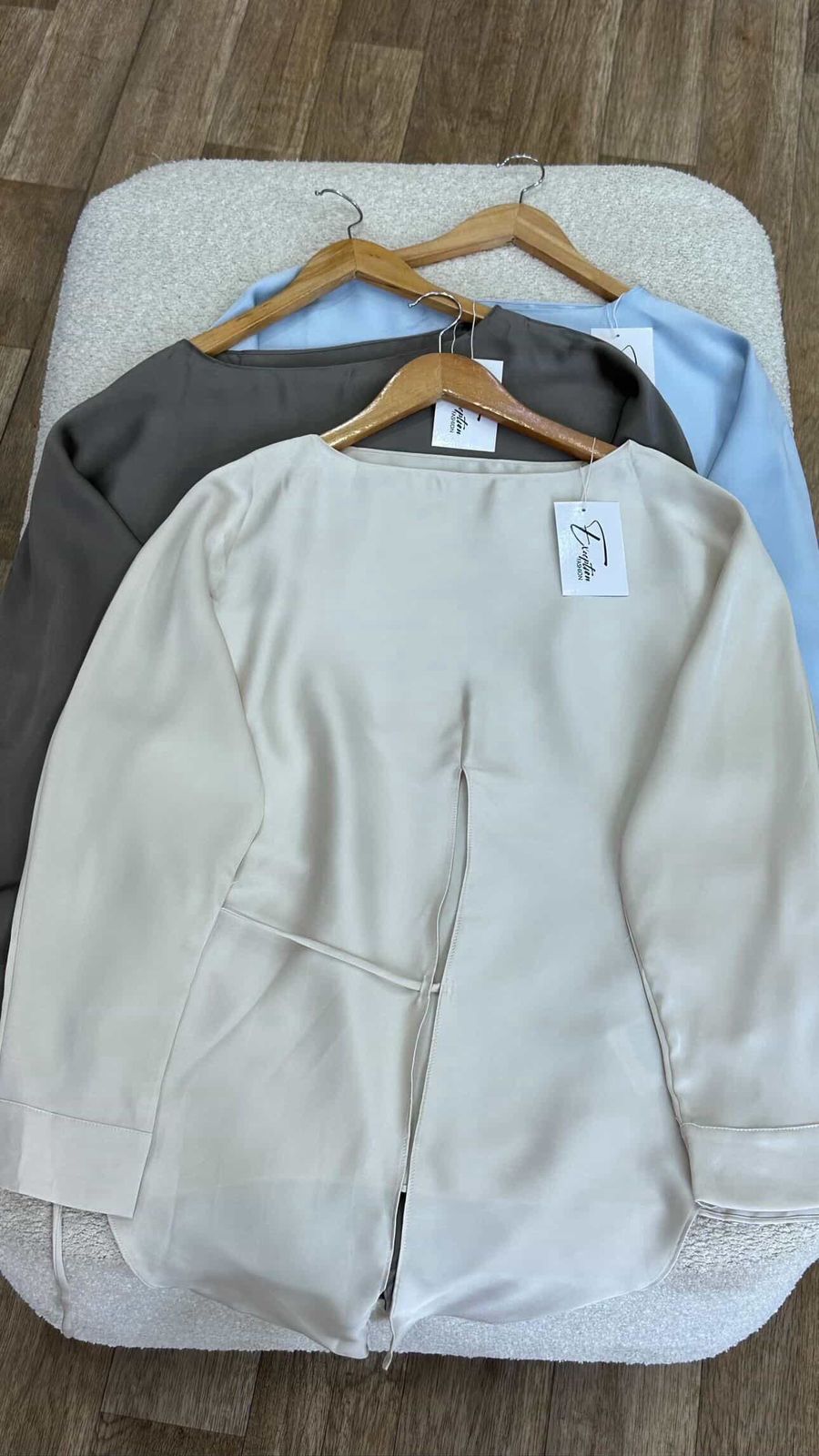 Chemise Satinée Drapée Portefeuille