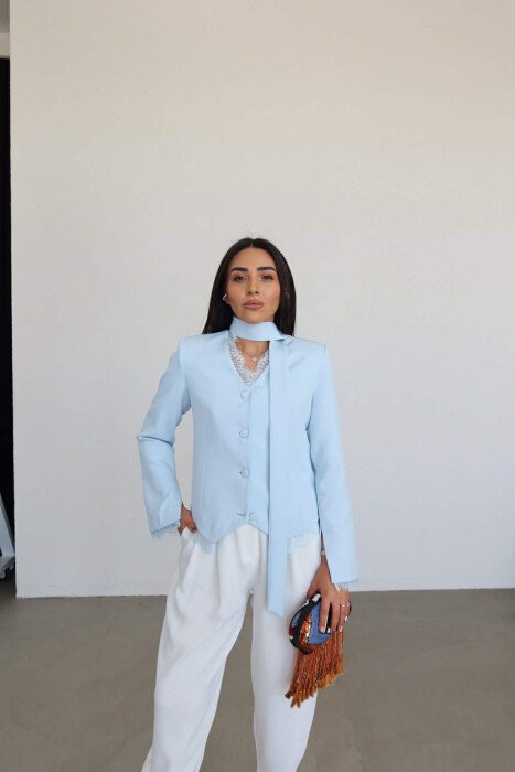 Veste Aura à Détails Dentelle