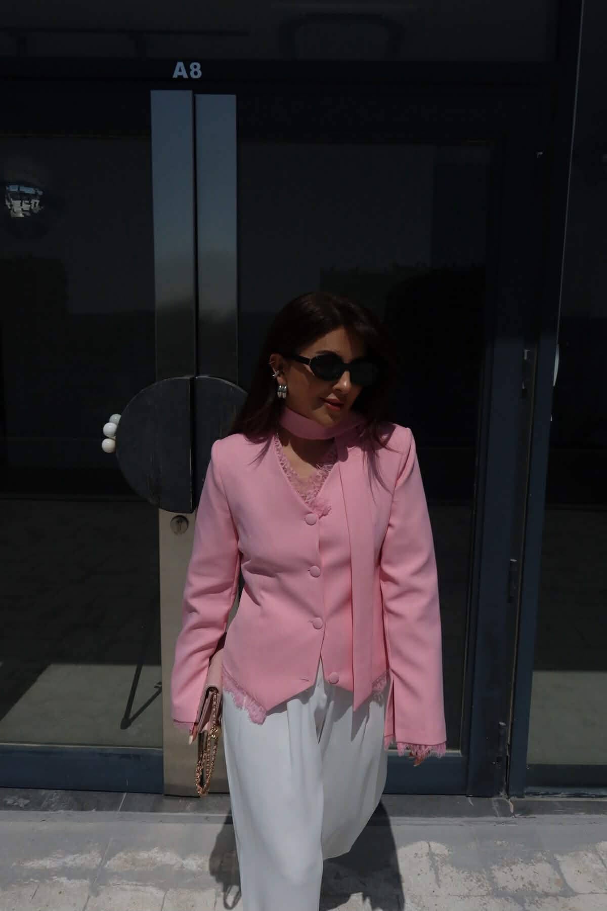 Veste Aura à Détails Dentelle
