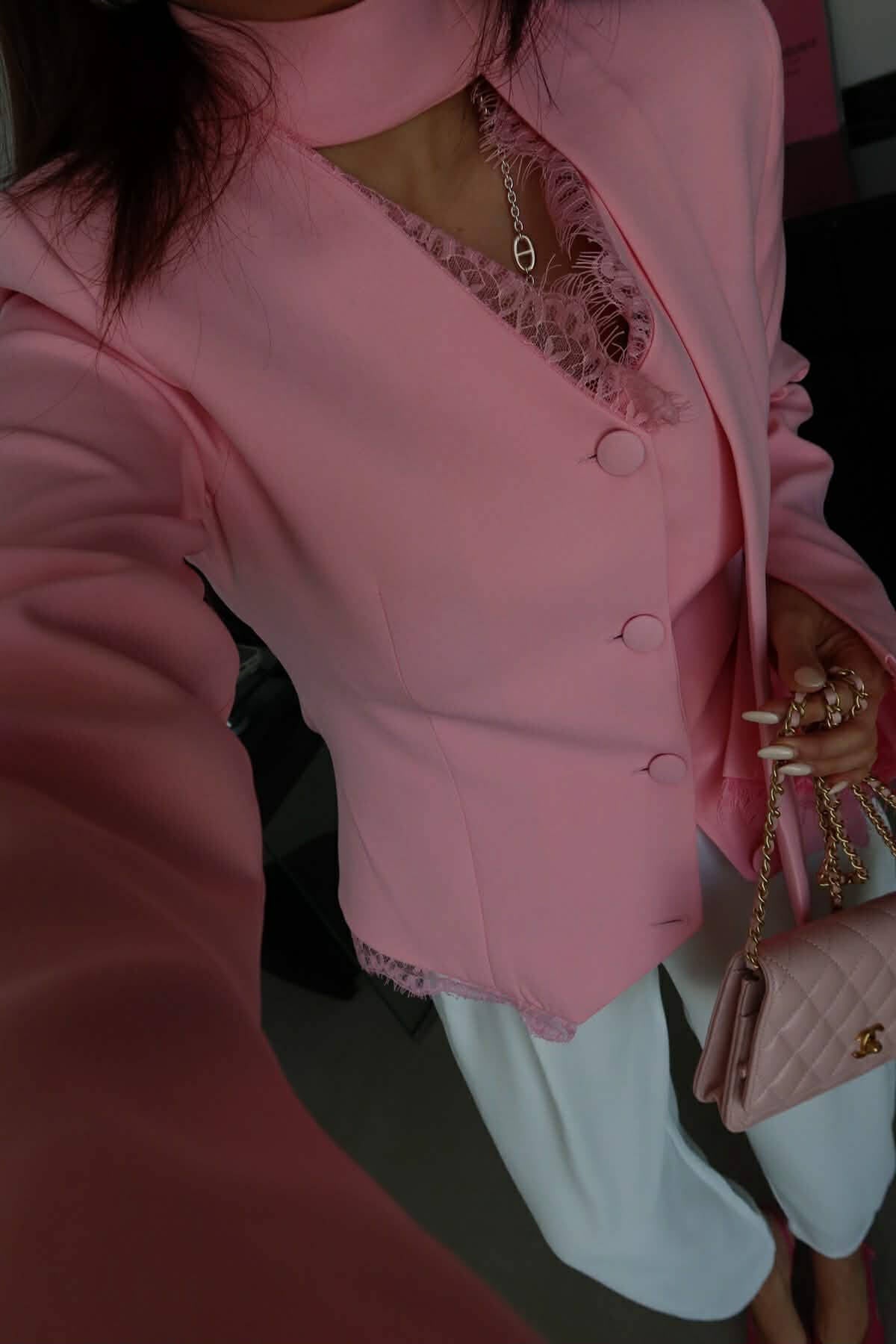 Veste Aura à Détails Dentelle