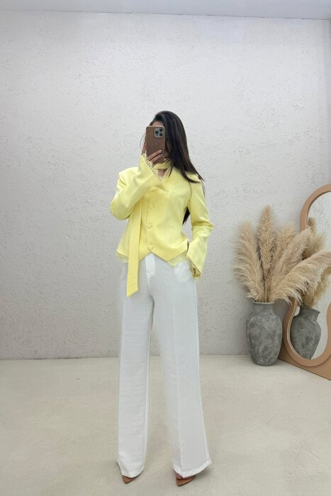Veste Aura à Détails Dentelle